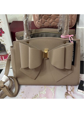 LIKE DREAMS Double Bowtie Satchel Crossbody Bag NEW WITH TAGS